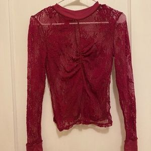 Free People Lace Shirt